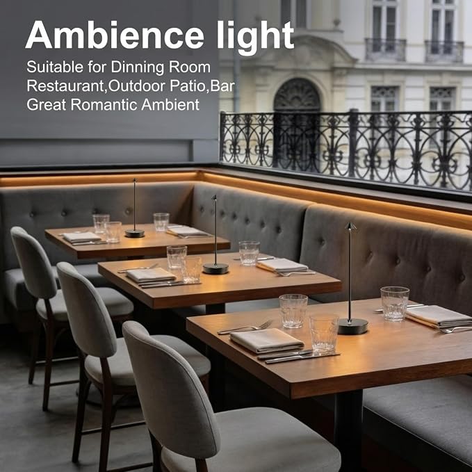 Cordless Table Lamps Rechargeable, 6000mAh Battery Operated LED Table Lamp - Image 2