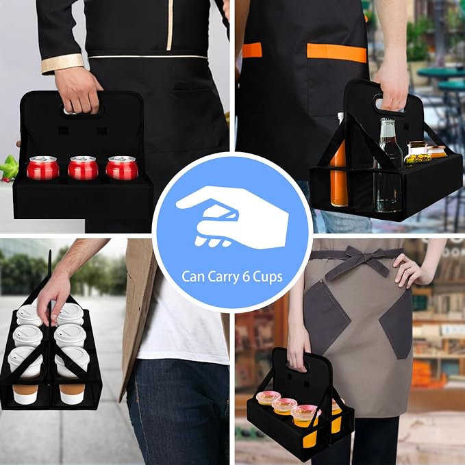 6-Cup Drink Carrier, Portable Beverage Caddy - Image 2
