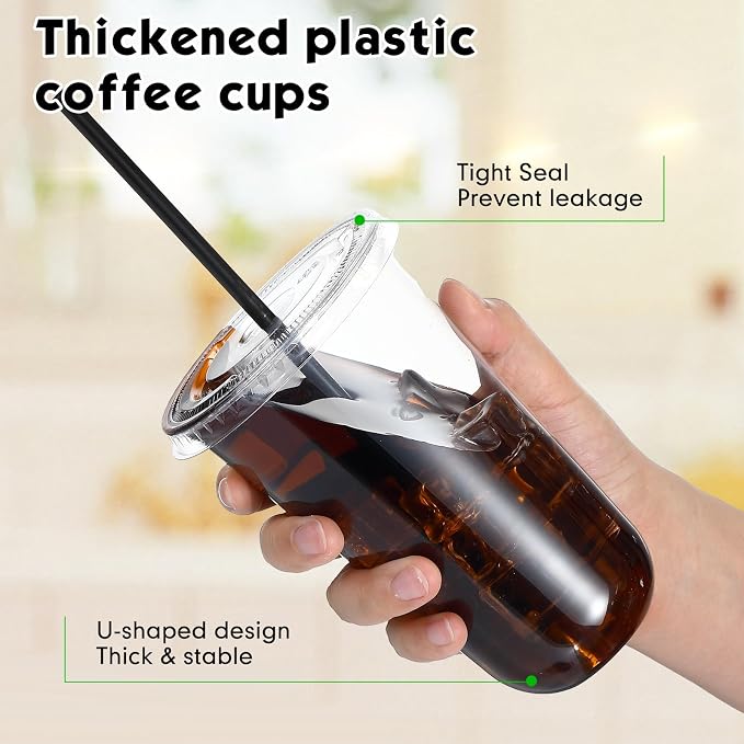 Ziliny 100 Set Clear Plastic Cups - Image 4