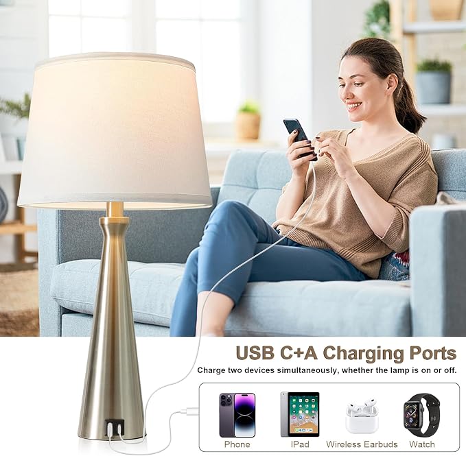 Seealle Modern Table Lamps Set of 2 - Image 3