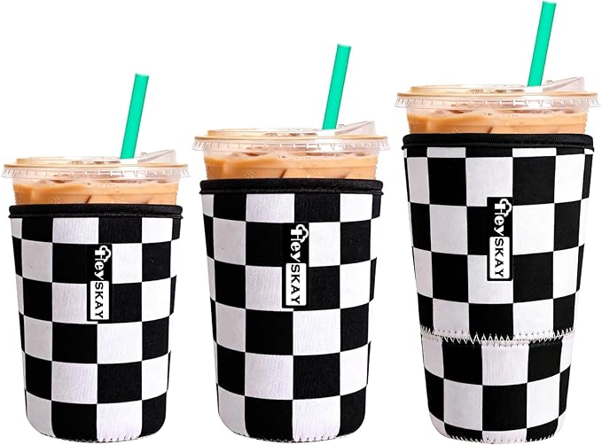HEYSKAY Insulated Coffee Cup Sleeves Reusable Neoprene Iced Coffee Sleeve by HEYSKAY