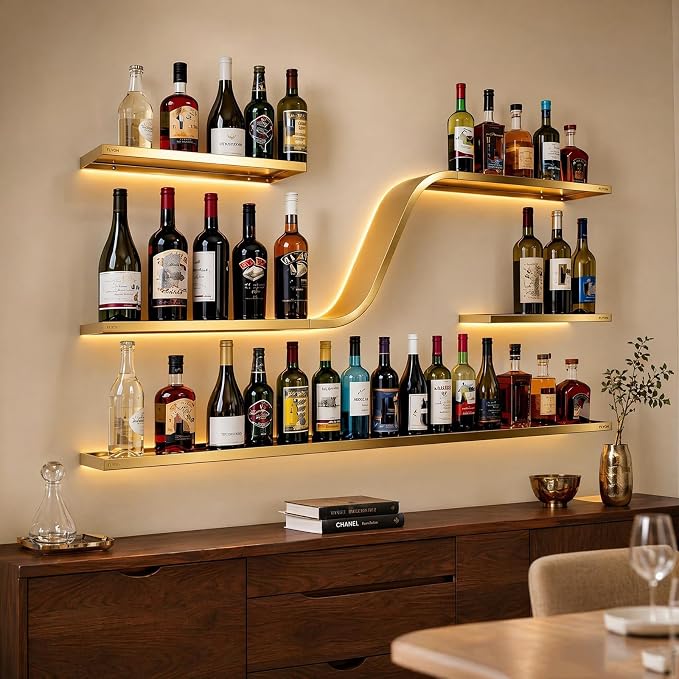 59.1IN Modern Wall Mounted Wine Rack - Image 5