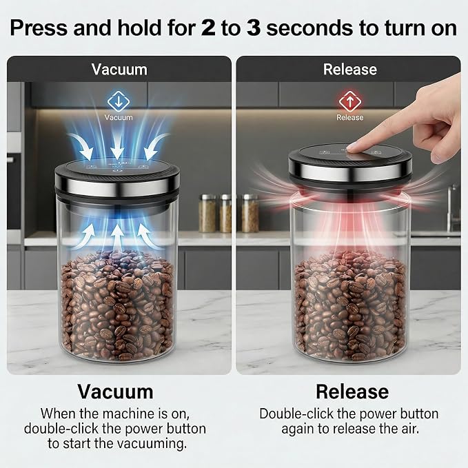 GVODE Vacuum Coffee Canister, - Image 5