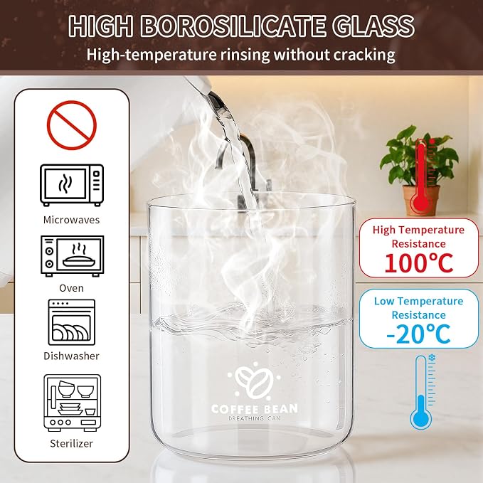 57oz Airtight Glass Coffee Canister - Image 6