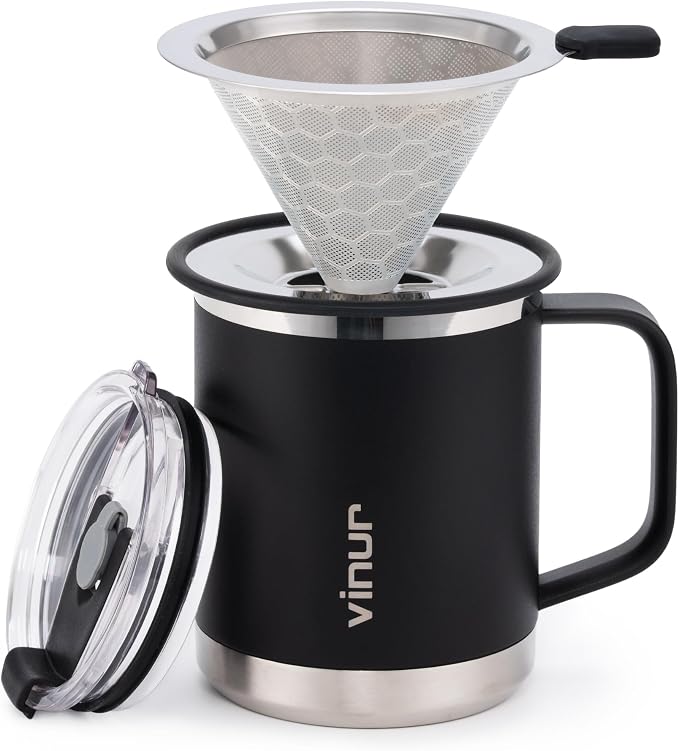 VINUR Pour Over Coffee Maker, 12 oz Insulated Coffee Maker by Vinur