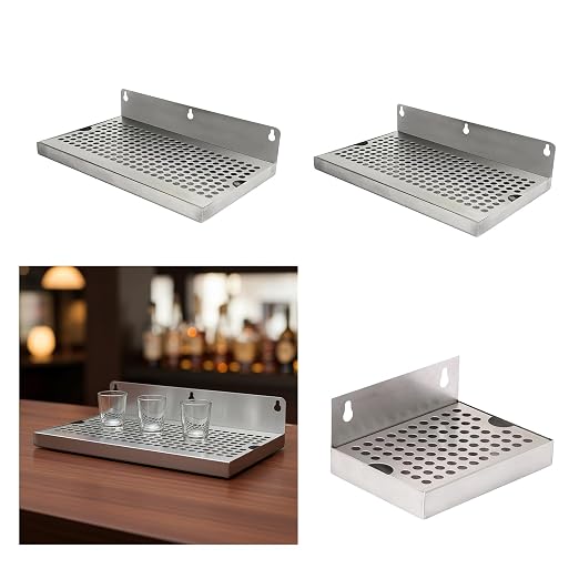 Sturdy 304 Nonrust Steel Wall Mounted Rectangular Pubs Drip Tray Feature Quick - Image 2