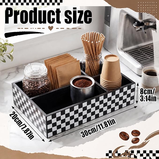 Checkered Coffee Station Organizer Pods Holder - Image 2