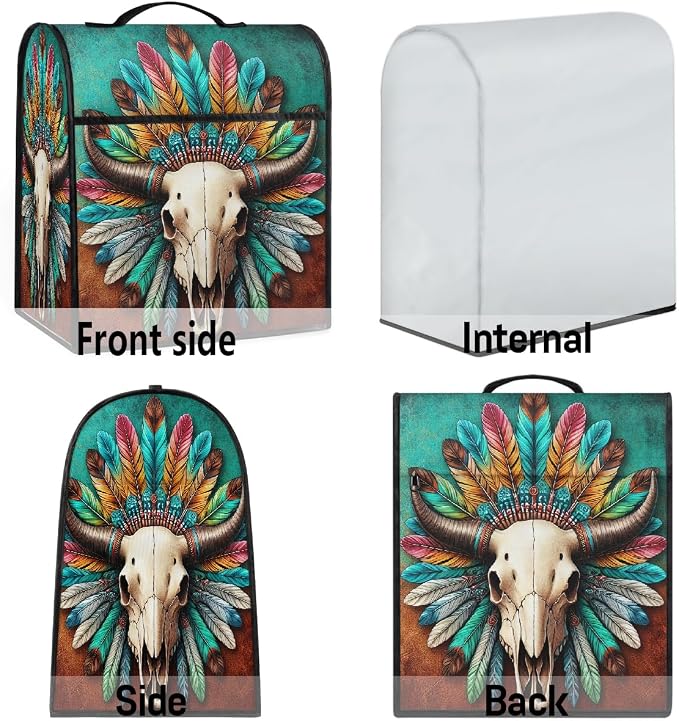 Cow Skull Kitchen Aid Mixer Cover Compatible Stand Mixer Dust Cover | Ethnic - Image 7