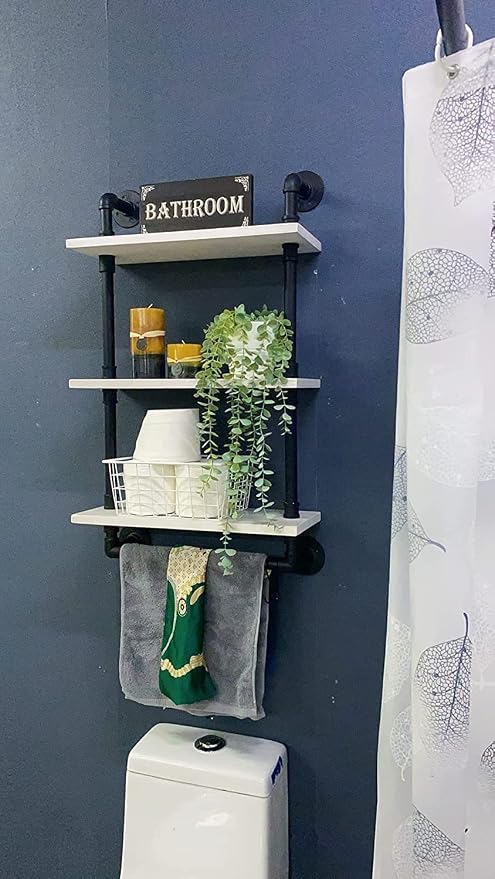 ROGMARS Industrial Pipe Shelving Bathroom Shelves - Image 5