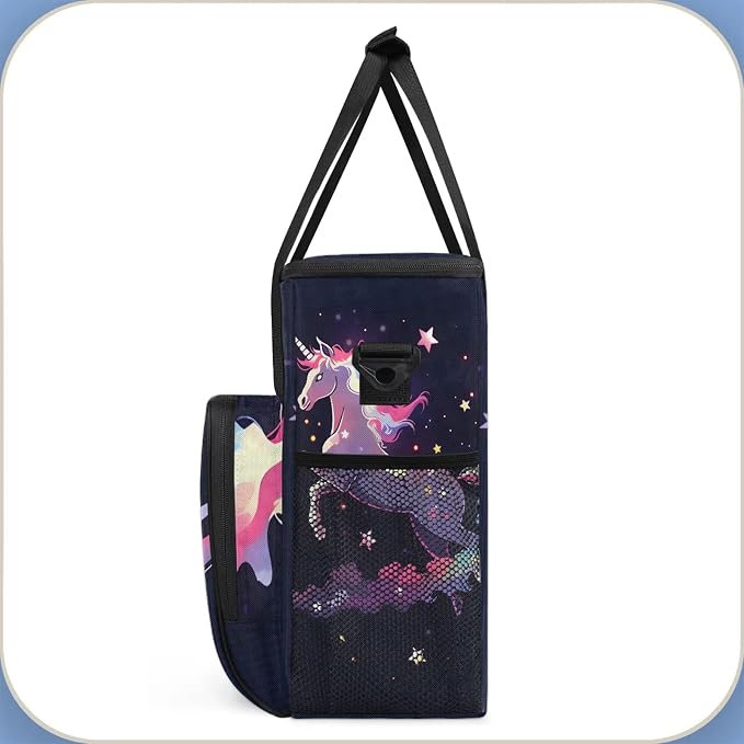 Galaxy Unicorn Coffee Maker Carring Bag, Large Insulated Storage Organizer Case - Image 4