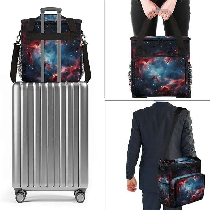 Galaxy Star Outer Space Coffee Maker Carring Bag, Large Insulated Storage - Image 7