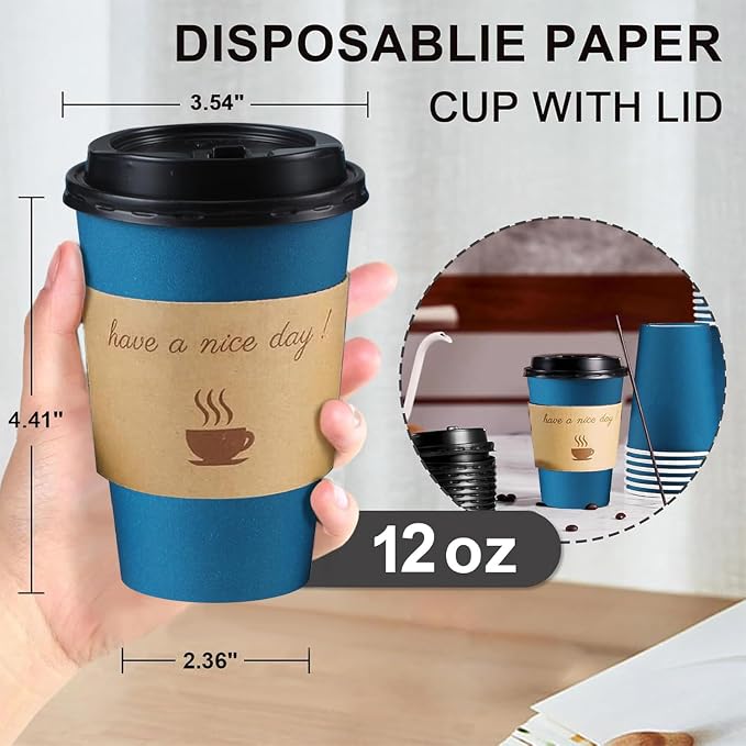 Clawsoff 500 Pack 12 oz Coffee Cups - Image 2