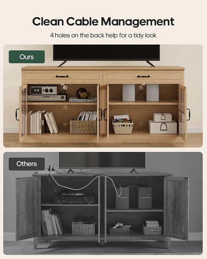 HAUOMS Modern Farmhouse Coffee Bar Cabinet - Image 8