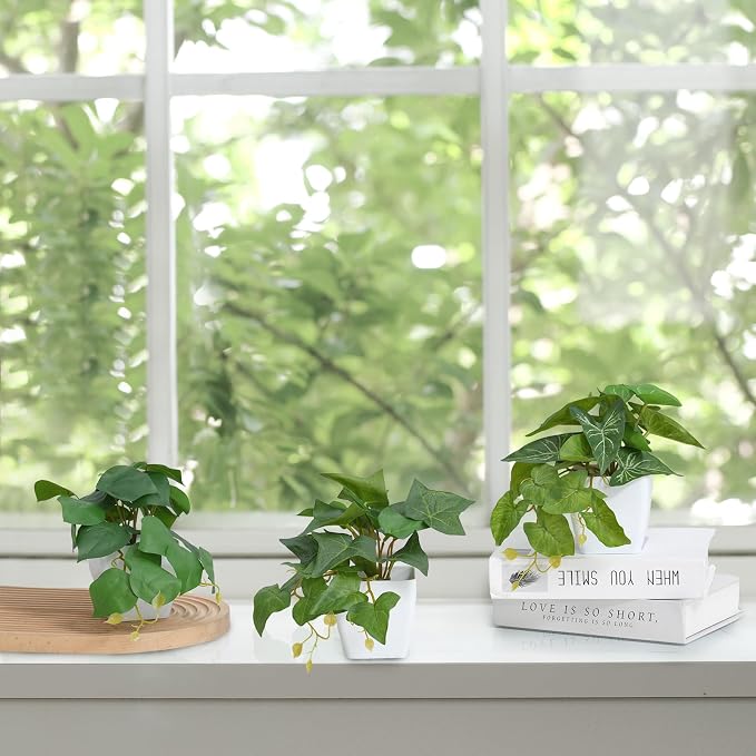 COCOBOO 3 Packs Fake Plants, Small Artificial Plants - Image 6