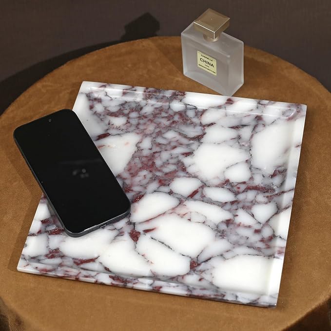 DUANYAN Natural Marble Tray, Coffee Table, Paper Cup, Cake Display, Coffee bar - Image 8