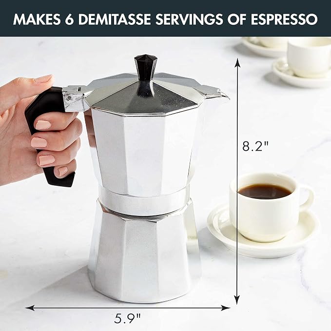 Primula Stovetop Espresso Maker and Handheld Electric Milk Frother Gift Set - Image 3