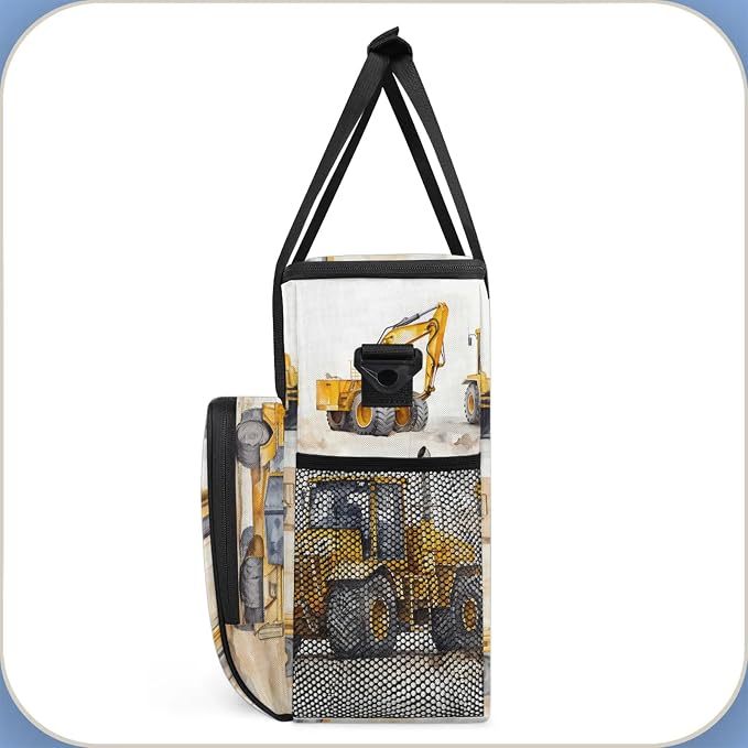 Construction Truck Excavator Coffee Maker Carring Bag, Large Insulated Storage - Image 4