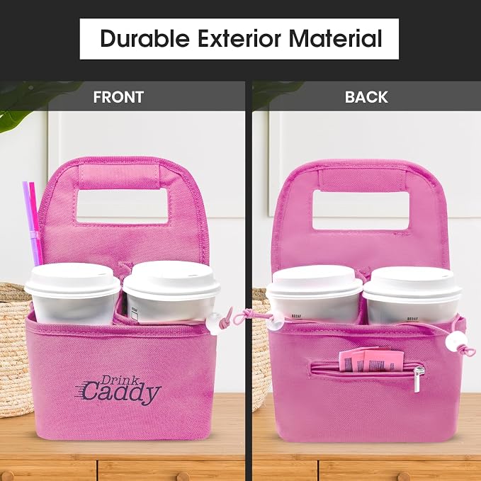 Drink Caddy Portable Drink Carrier and Reusable Coffee Cup Holder - Image 2