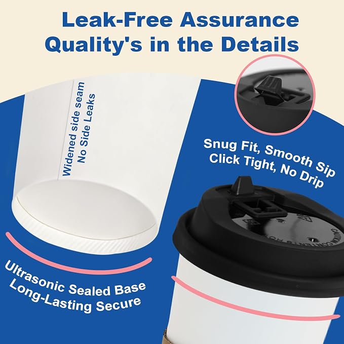 20 oz 100 Pack Coffee Cups - Image 4