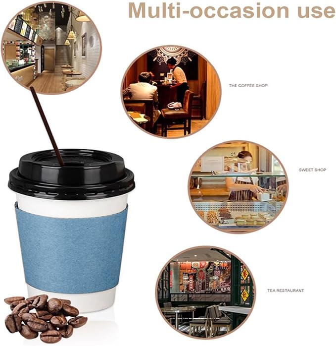 EchoDone 8 oz Disposable Coffee Cup Sleeves - Image 6