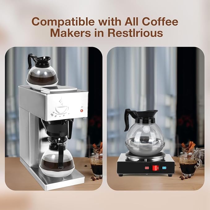 Coffee Decanter Pot, 1.2QT Universal Coffee Pot Commercial Coffee Maker Pot - Image 7