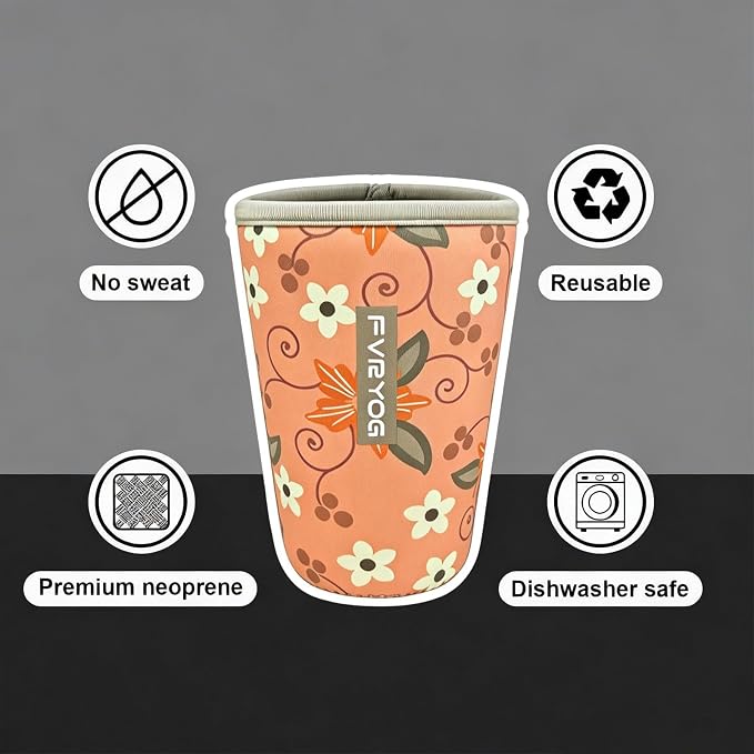 Reusable Insulated Neoprene Iced Coffee Sleeves - Image 3