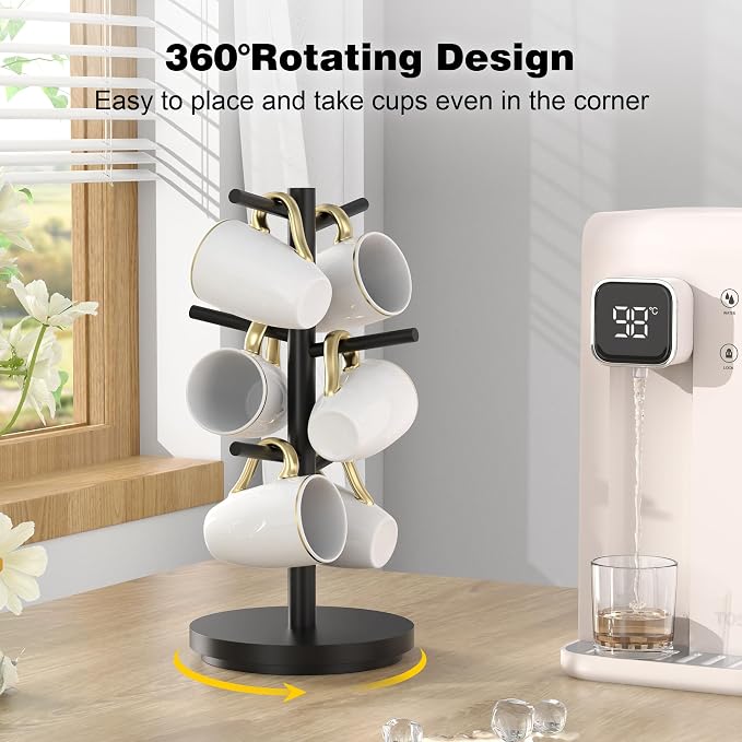 Wisuce Coffee Mug Holder Tree Upgraded 360Rotated Cup Holder - Image 3