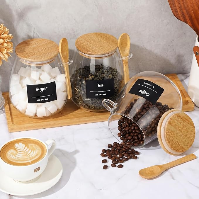 Suclain 3 Pcs Glass Coffee Container - Image 5