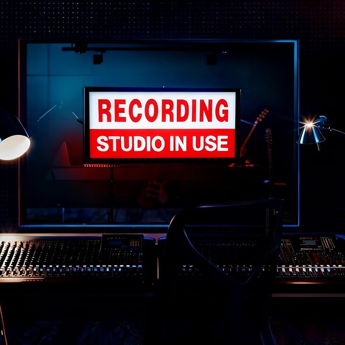 RECORDING STUDIO IN USE LED Neon Lightbox Remote Control Recording Neon Sign by Unknown