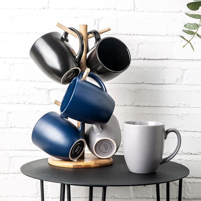 AmorArc 16oz Coffee Mugs Set of 6, Large Ceramic Coffee Mugs - Image 7