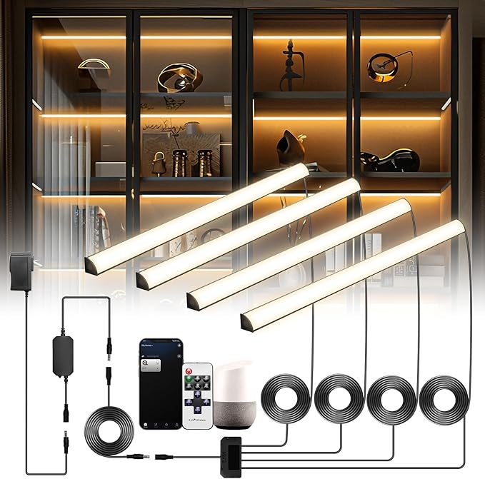 Black Shelf Lights, LED Bookcase Lighting Compatible by Unknown