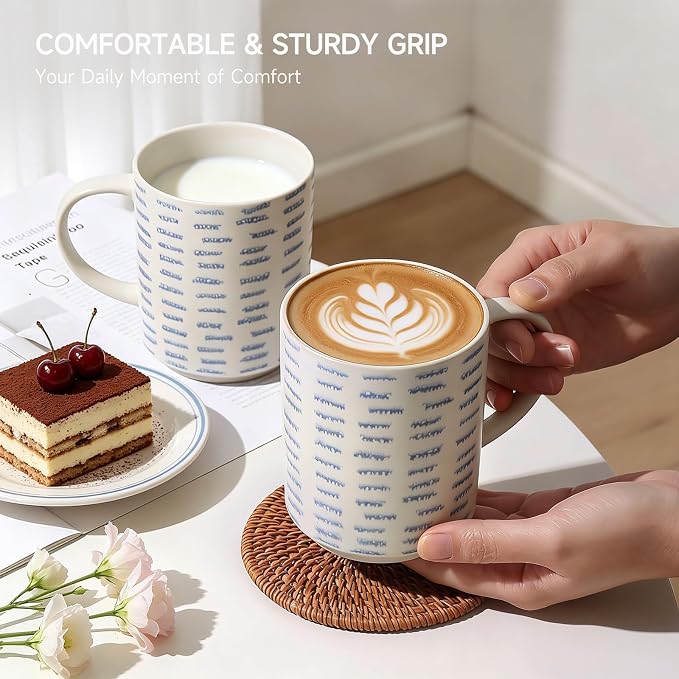Coffee Mugs Set of 6, 17oz Ceramic Mugs - Image 6