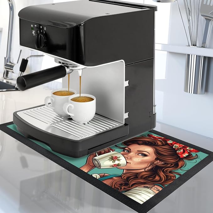 Coffee Bar Mat - Coffee Gifts - Coffee Lover - Coffee Bar Accessories - Barista - Image 2