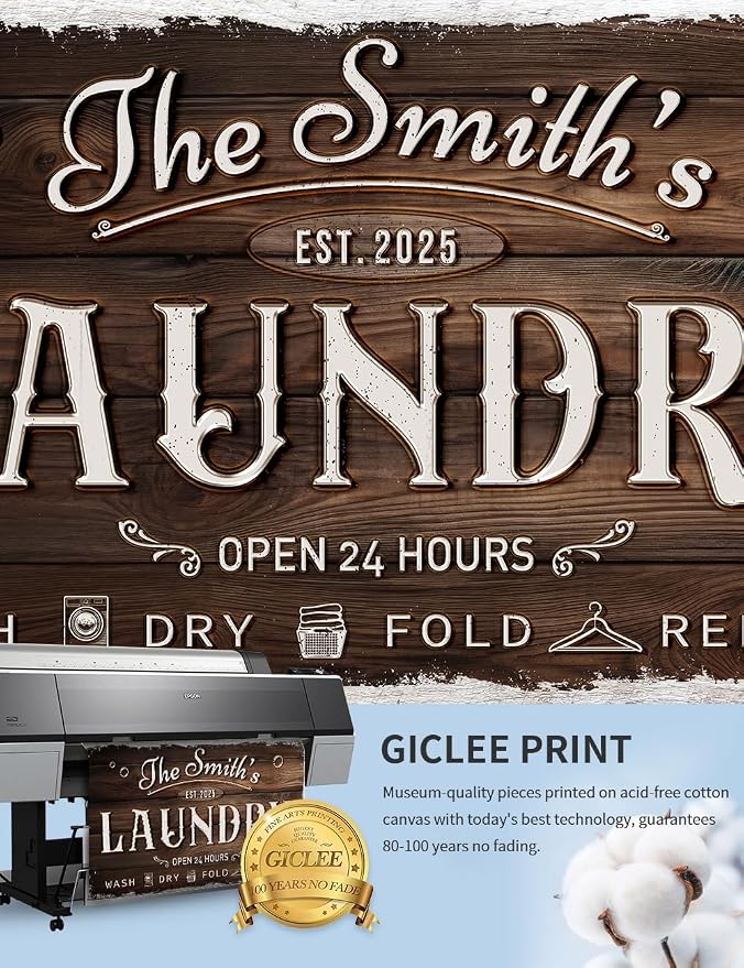 IPIC - Personalized Laundry Room Sign, Custom Canvas Wall Art - Image 6