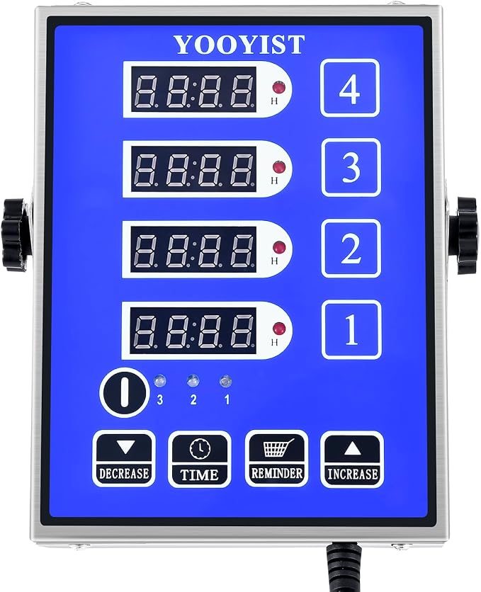 Kitchen Timers for Cooking – 4 Channel Commercial Kitchen Timer Restaurant by YOOYIST