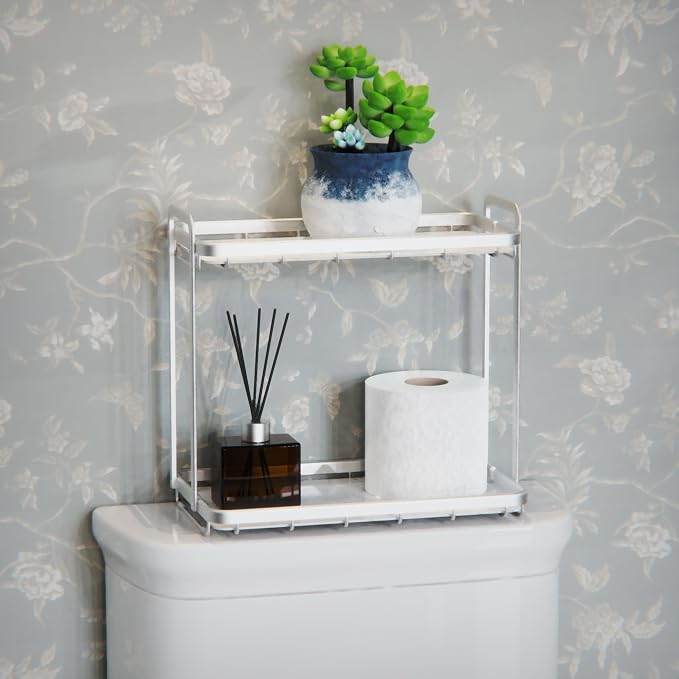 Counter Organizer for Bathroom, Kitchen or Coffee Bar, Metal Shelf - Image 2