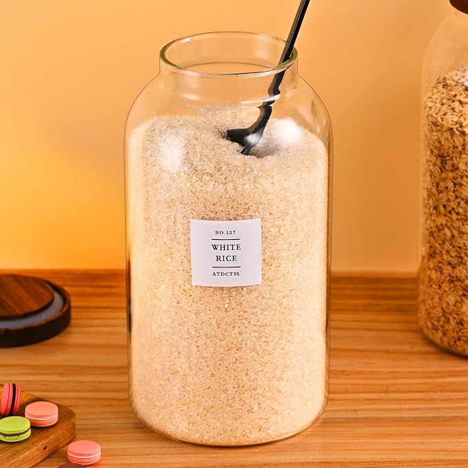 2 PCS Large Glass Jar With Lid，Glass Food Storage Jars - Image 9