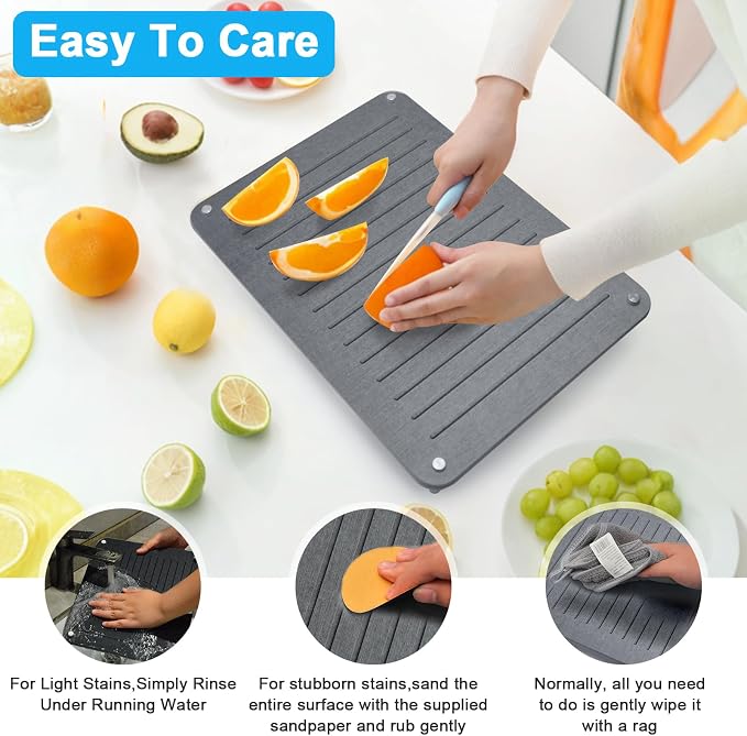 3Pcs Nesting Stone Drying Mat for Kitchen Counter, Quick Drying Stone Dish - Image 4