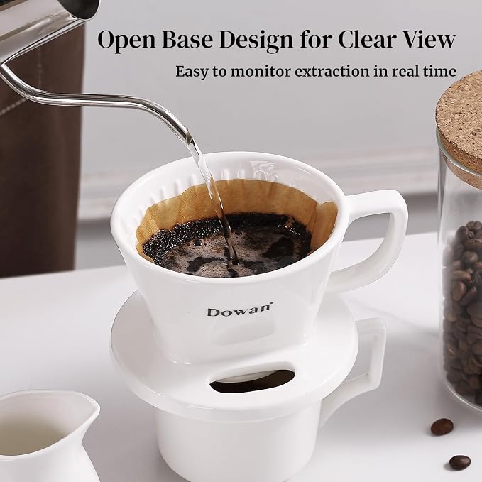 DOWAN Pour Over Coffee Maker, Non-Electric Pour Over Coffee Dripper - Image 4