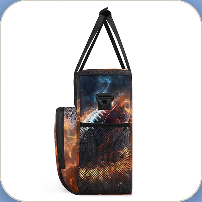 Football Rugby Sports Coffee Maker Carring Bag, Large Insulated Storage - Image 4