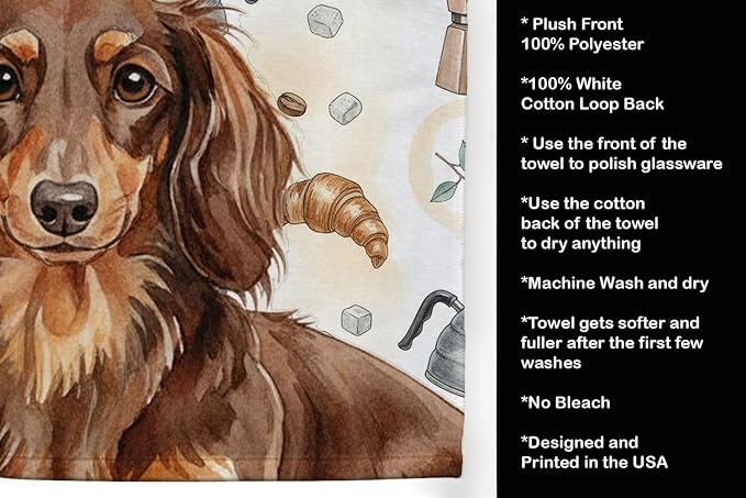 Caroline's Treasures Longhaired Chocolate and Tan Dachshund Coffee Bar Kitchen - Image 4
