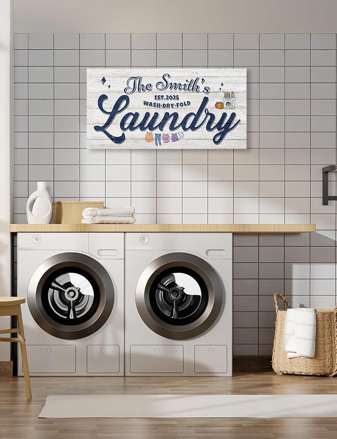IPIC - Personalized Laundry Room Sign, Custom Canvas Wall Art - Image 3