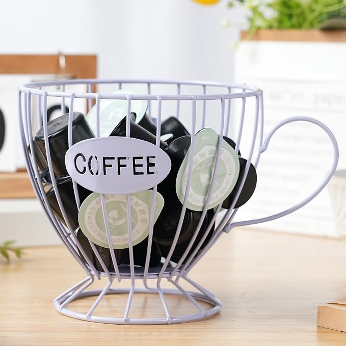 H&W 2PCS Coffee Pod Holder & Capsule Basket, Metal Coffee Bar Organizer - Image 2