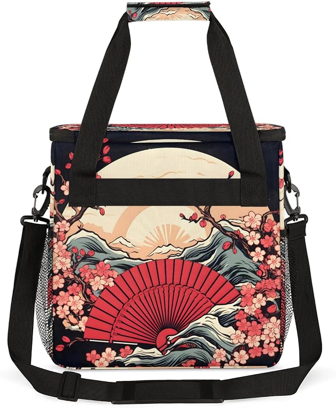 Japanese Style Coffee Maker Carring Bag, Large Insulated Storage Organizer Case - Image 5