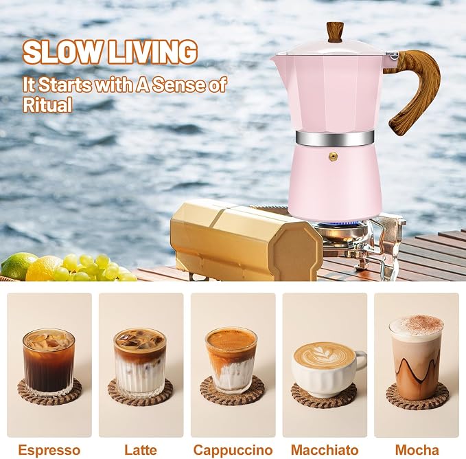 6 Cup Aluminum Espresso Stovetop Moka Pot Express Coffee Maker Percolator - Image 7