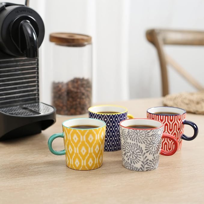 Selamica Ceramic 3.5 Oz Espresso Cups, Espresso Mugs 2.5 Inch Demitasse Cups - Image 7