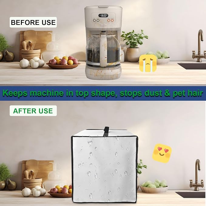 Coffee Marker Cover for BELLA, Heavy Duty Waterproof Dustproof Coffee Machine - Image 4