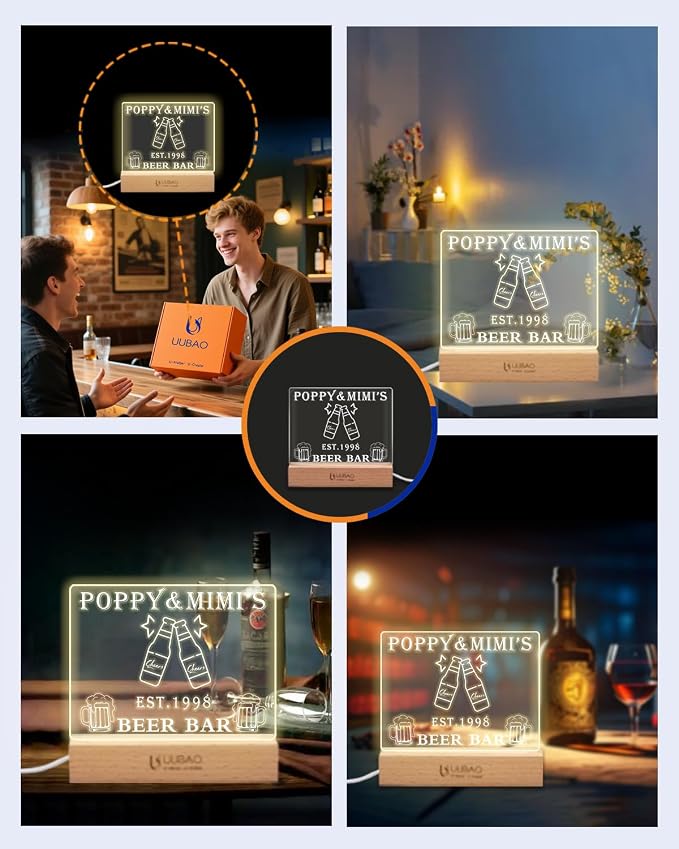 Personalized Light Up Signs for Home Bar Customized Name Bar Gifts Night Light - Image 7