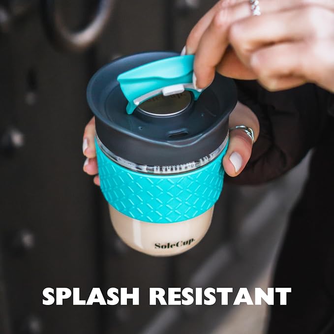 Reusable Strengthened Glass Travel Cup - Image 6