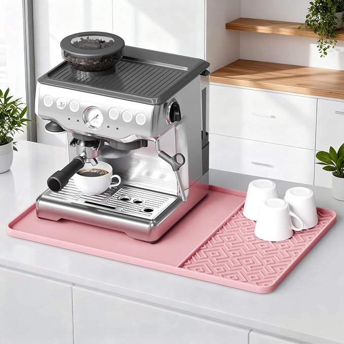 Silicone Coffee Mat with Raised Edges 24" x 16" – Waterproof Countertop Mat - Image 9